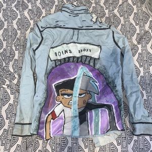 Custom 1/1 Danny Phantom “going ghost” Button Up